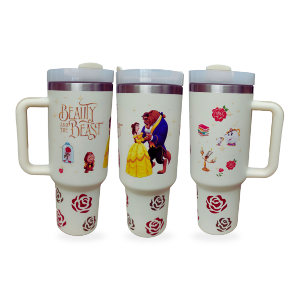 Vaso Térmico Tumbler Diseño Bella y la Bestia - 1180 ML