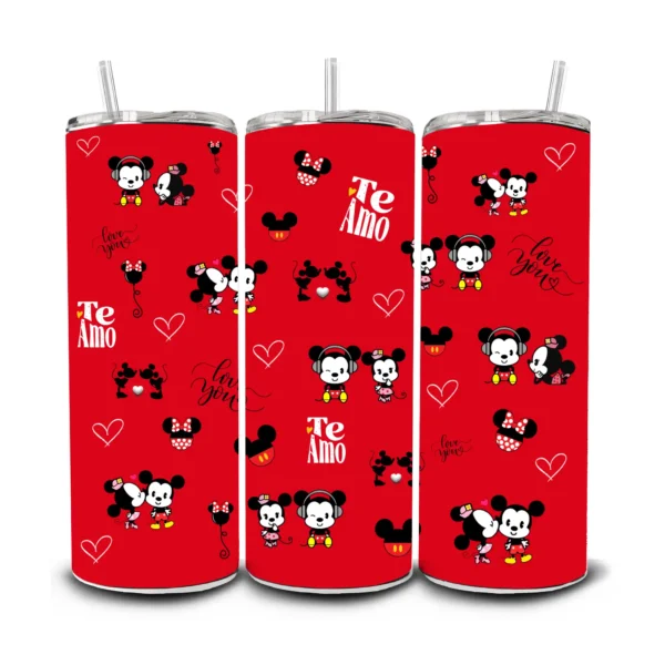 Tumbler Diseño Te Amo Mickey y Minnie - 600ml