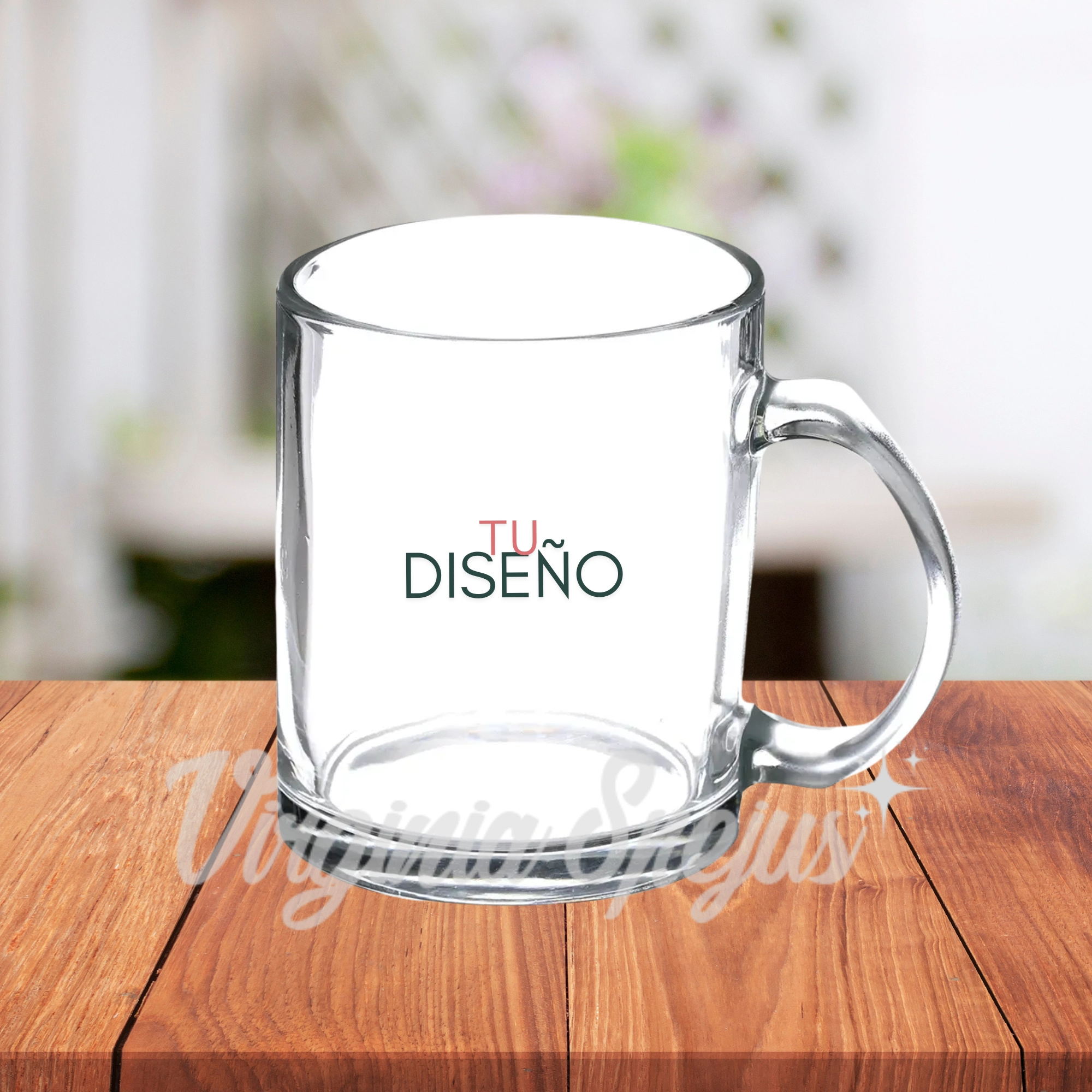 Taza de Vidrio Transparente – Personaliza UV DTF