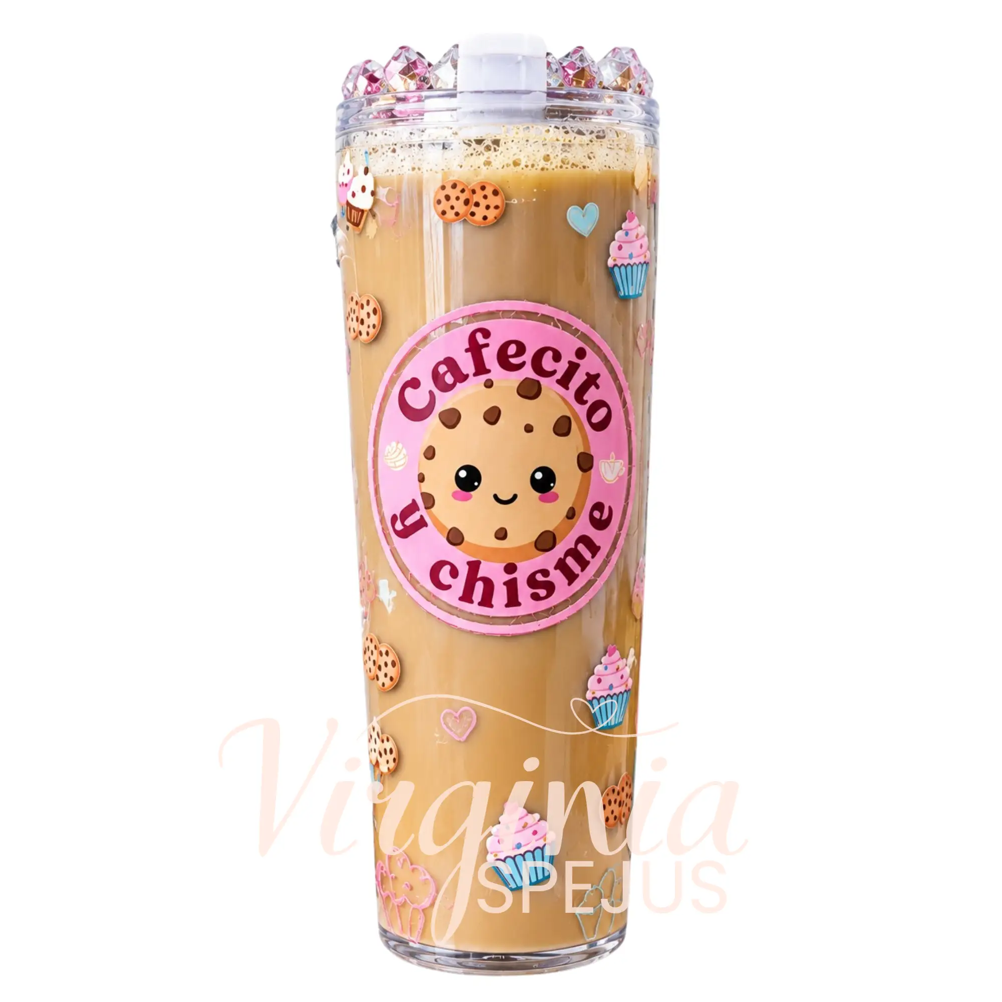 Vaso Snowglobe Cafesito y Chisme