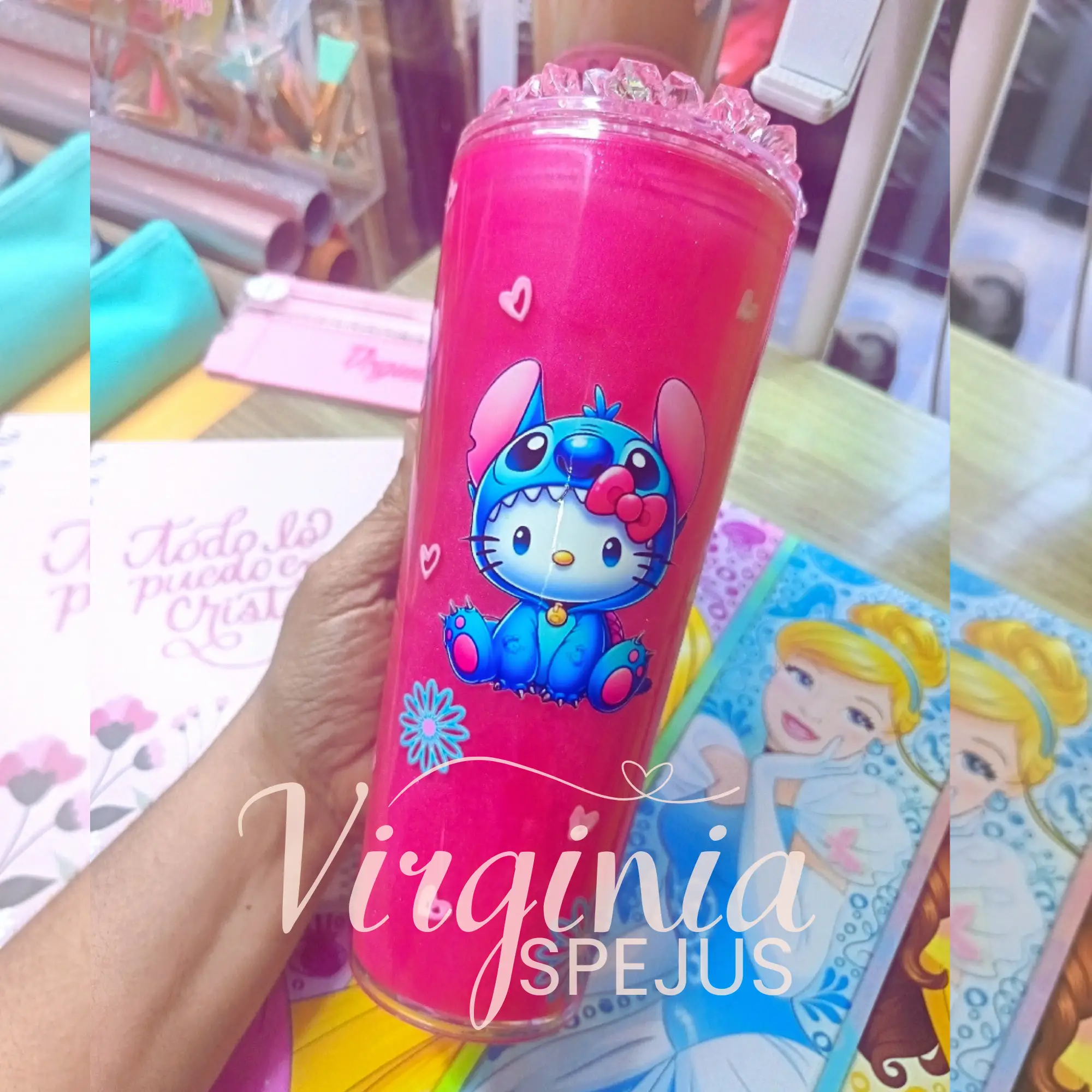 Vaso Snowglobe Kitty Stitch